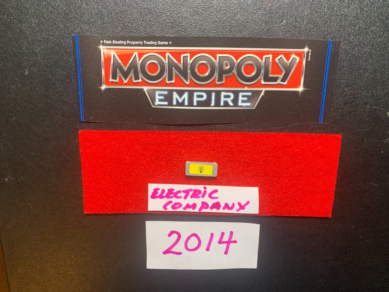 Monopoly   EMPIRE   ELECTRIC COMPANY TILE     Game Replacement Piece   2014