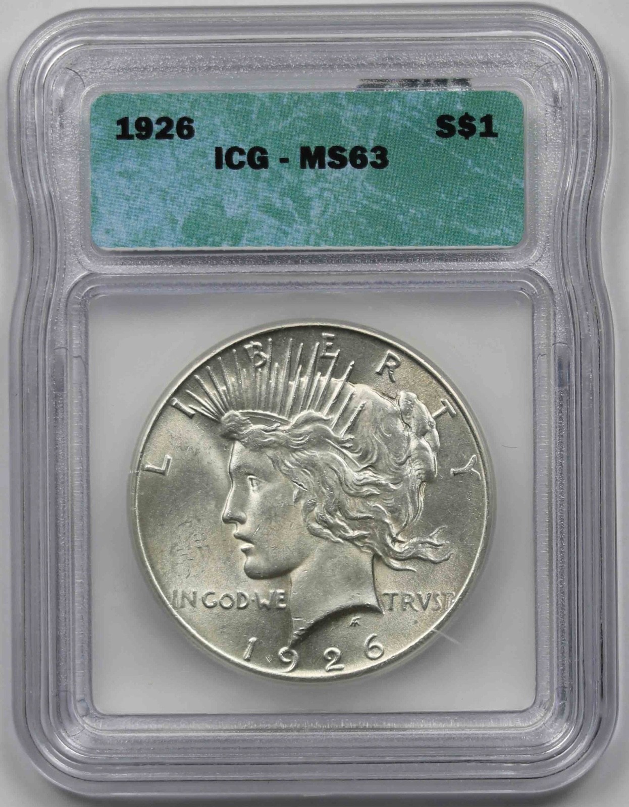 1926 $1 ICG MS 63 Peace Silver Dollar