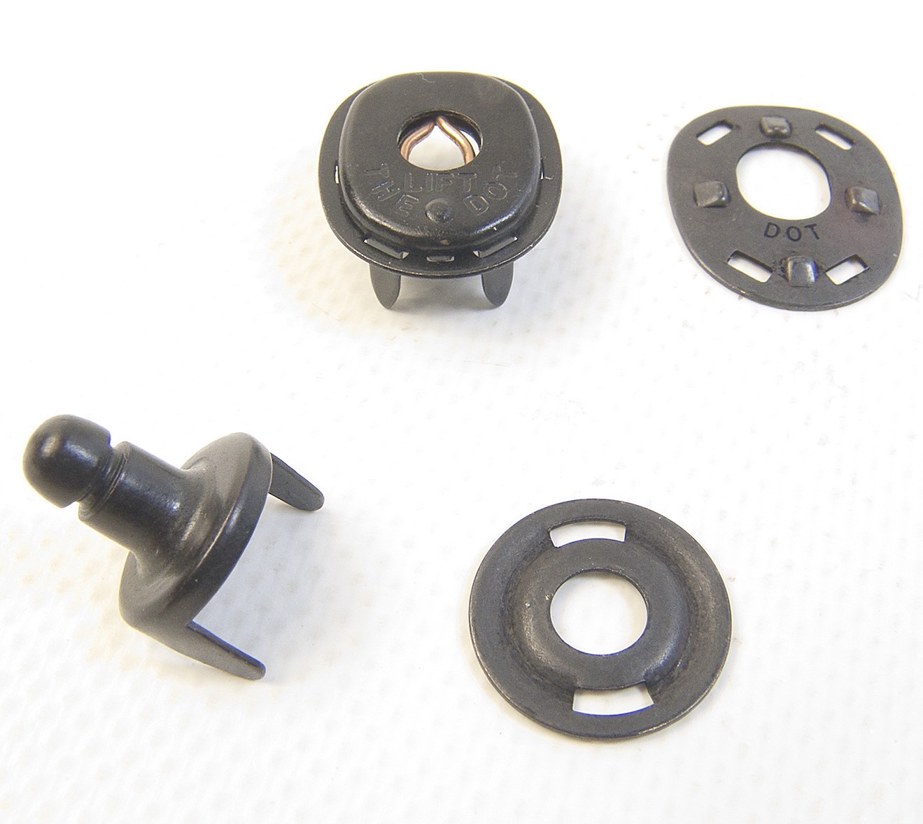 Lift The Dot Stud & Socket w/ Backing Plate, Black Oxide, 10 Pc, Ships from USA!
