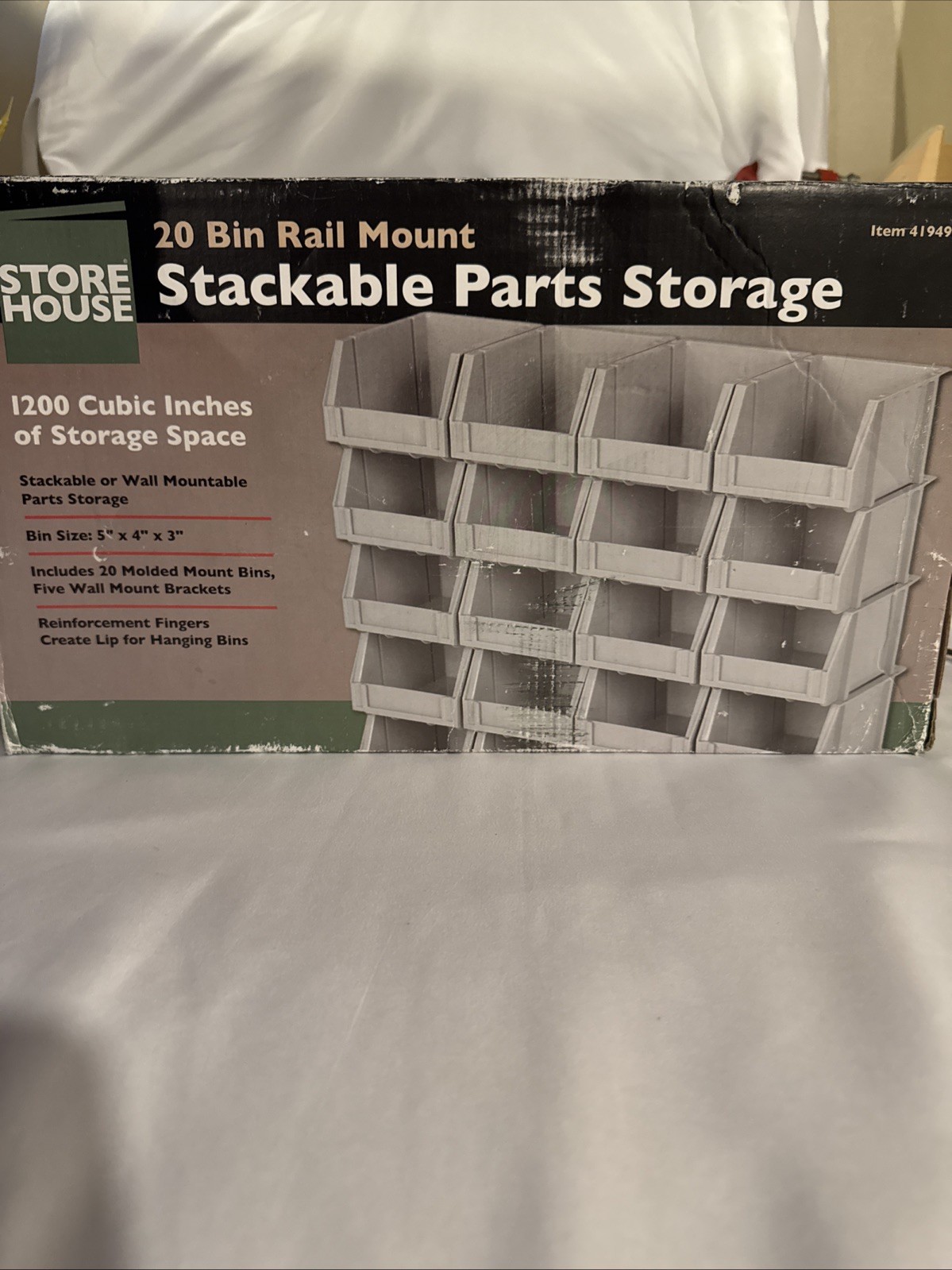 SMALL MINI PLASTIC PARTS BIN STORAGE RACK FOR ORGANIZER BOLTS BEADS - 20 BINS