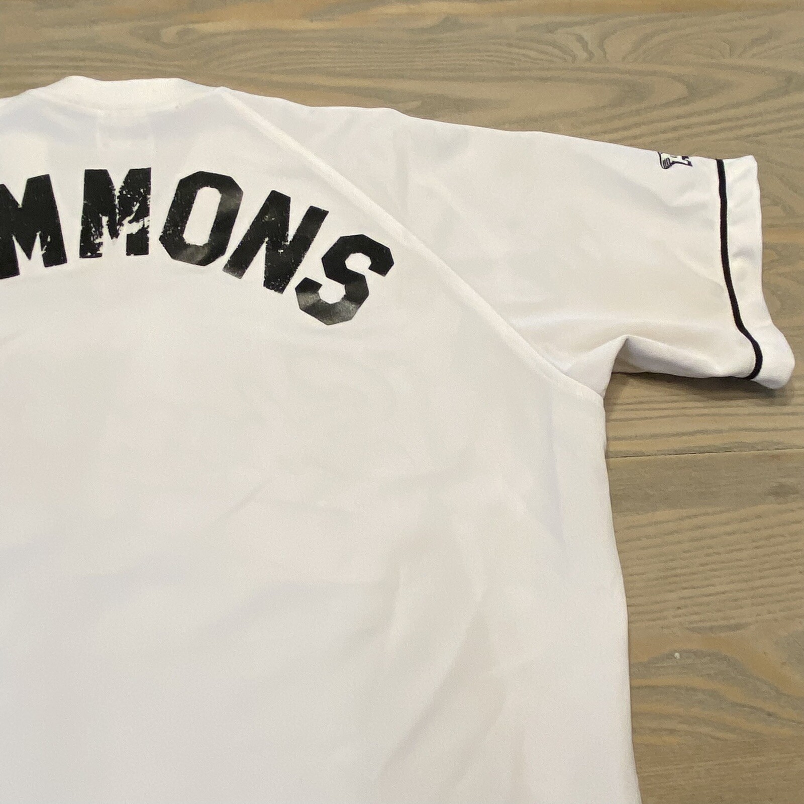 Delmarva Shorebirds White Jersey Mens Size L V-Neck Pullover Timmons Made In USA