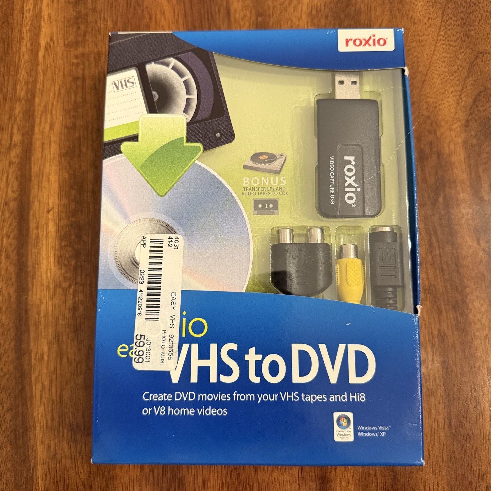 New Roxio Easy VHS to DVD Converter For VHS Tapes Hi8 Video8 Home Videos Windows