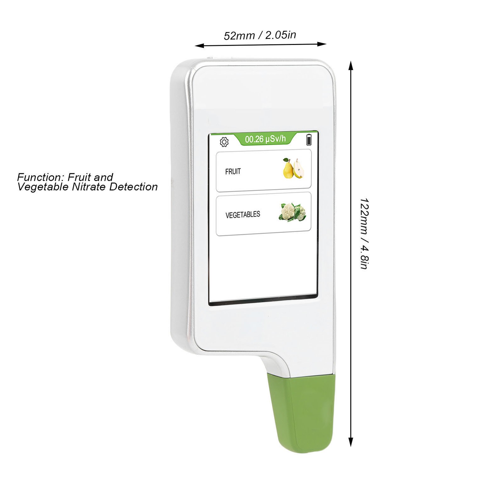 Portable Food Nitrate Tester 0-9999mg/kg For Fruits Vegetables Content Detector