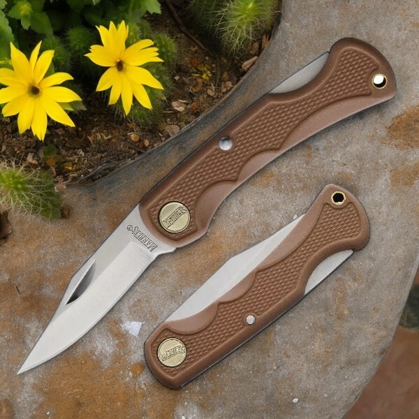 Folding Knife | Marbles Stainless Steel 3.75" Blade Small Lockback - Tan