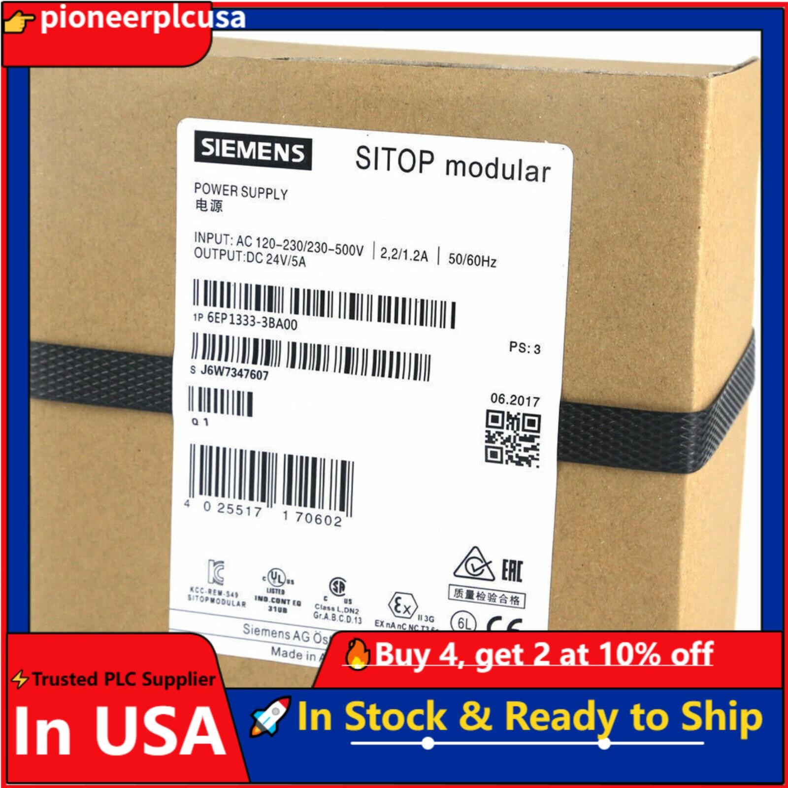 New SIEMENS 6EP1333-3BA00 Sitop Modular Power Supply