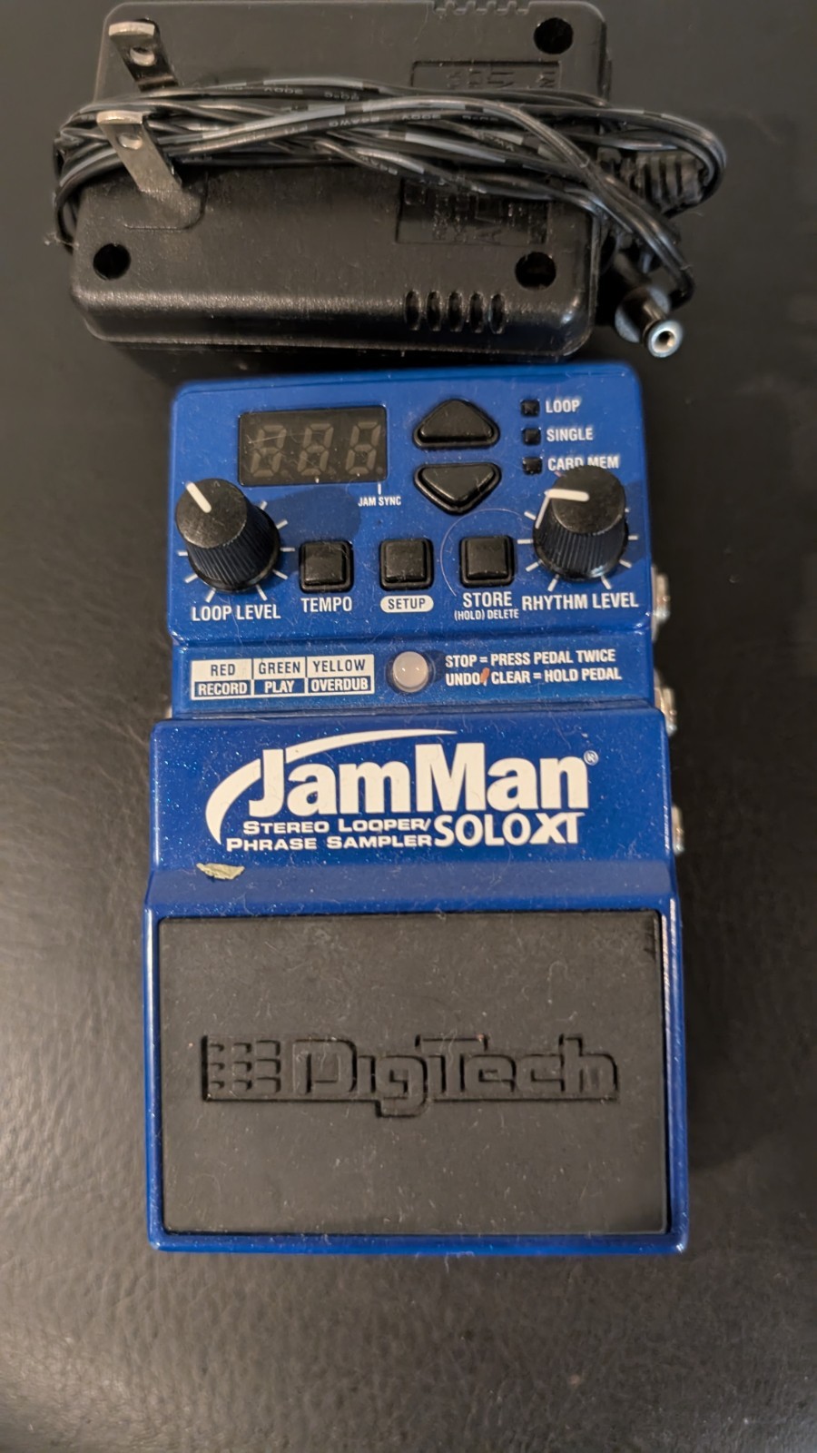 Digitech JamMan Solo XT Looper Guitar Effect Pedal With AC Adapter