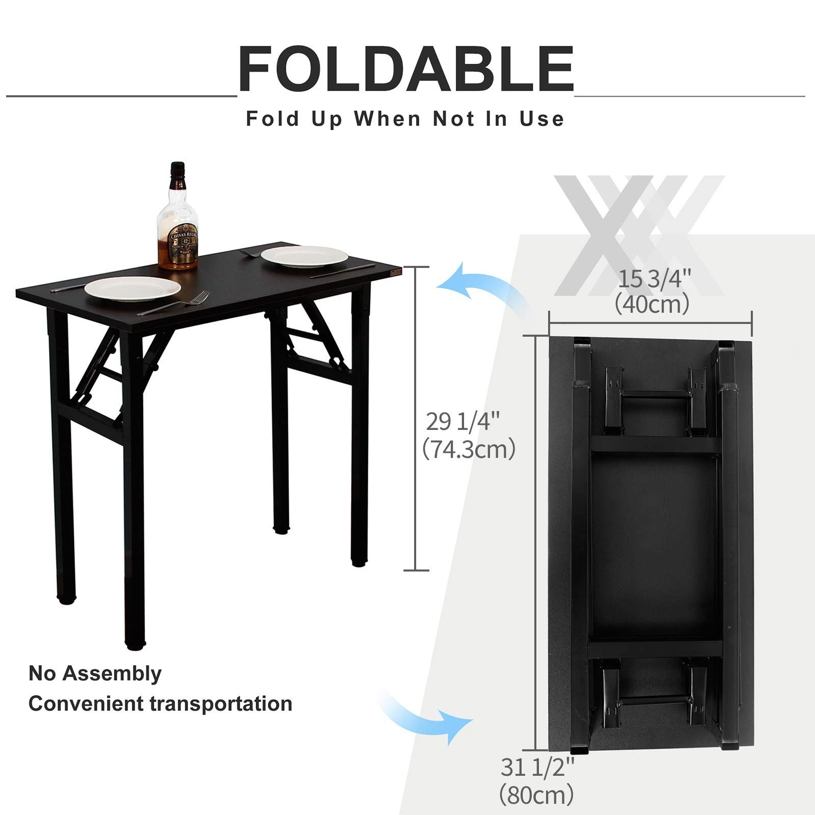 Need Folding Desk - 31 1/2" No Assembly Foldable Small Computer Table,Sturdy ...