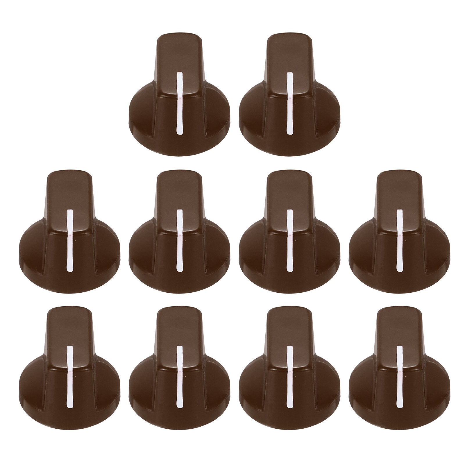 10pcs Brown Guitar Effect Pedal Knob, 9/16" Plastic Electric Guitar Knobs