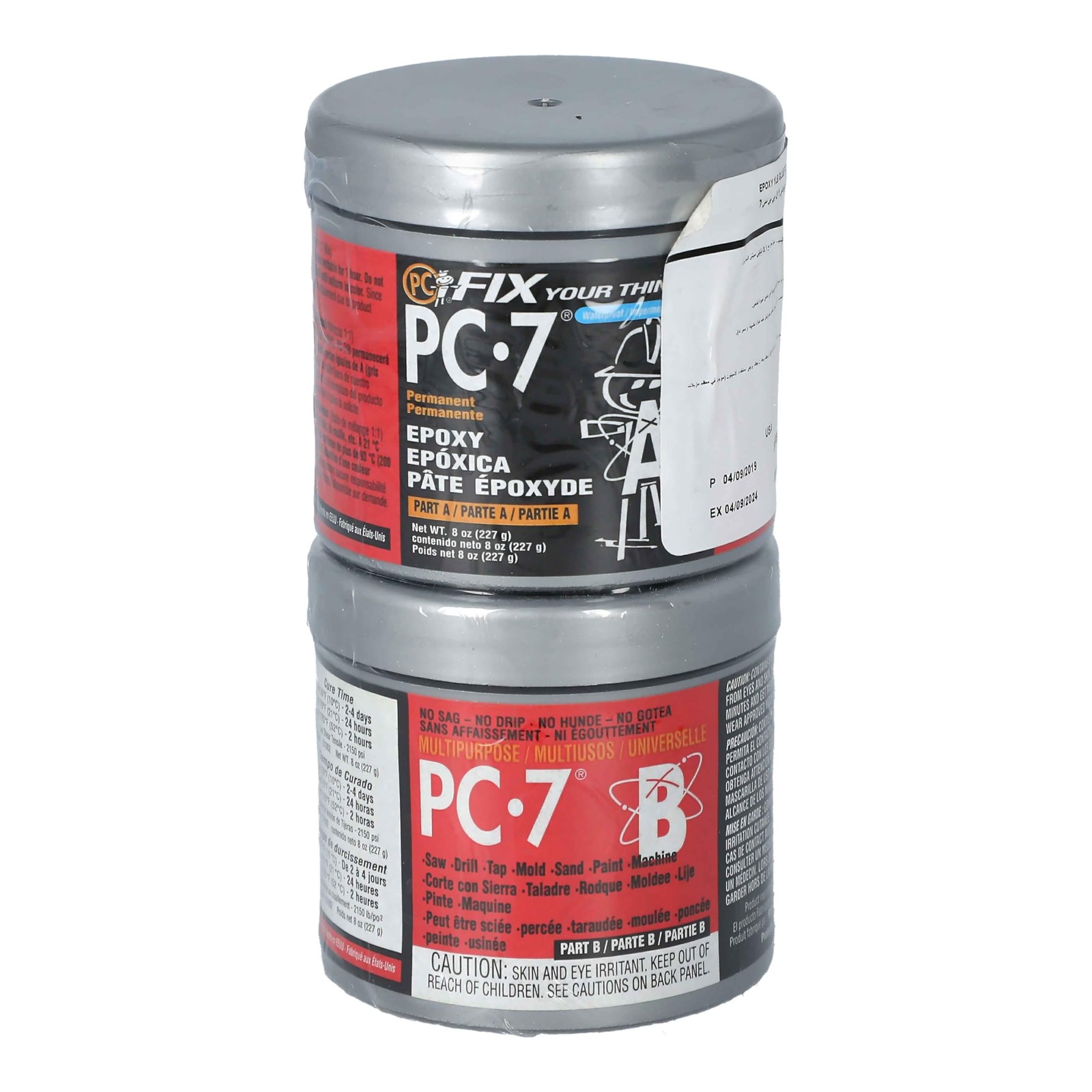 PC Products PC-7 Epoxy Paste, 1/2 Lb - Bonds Metal, Wood, Concrete