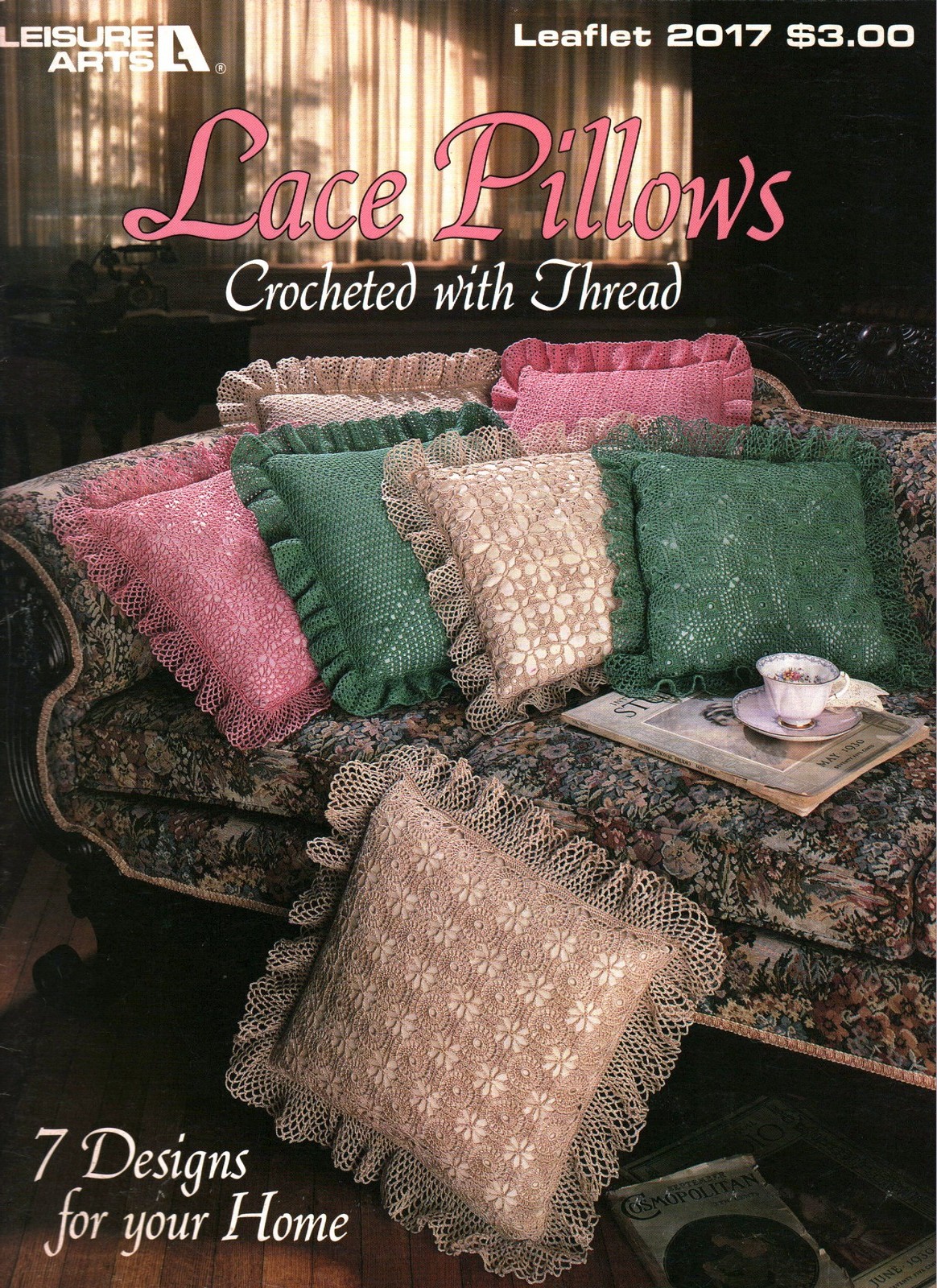 Lace Pillows Crocheted with Thread | Leisure Arts 2017
