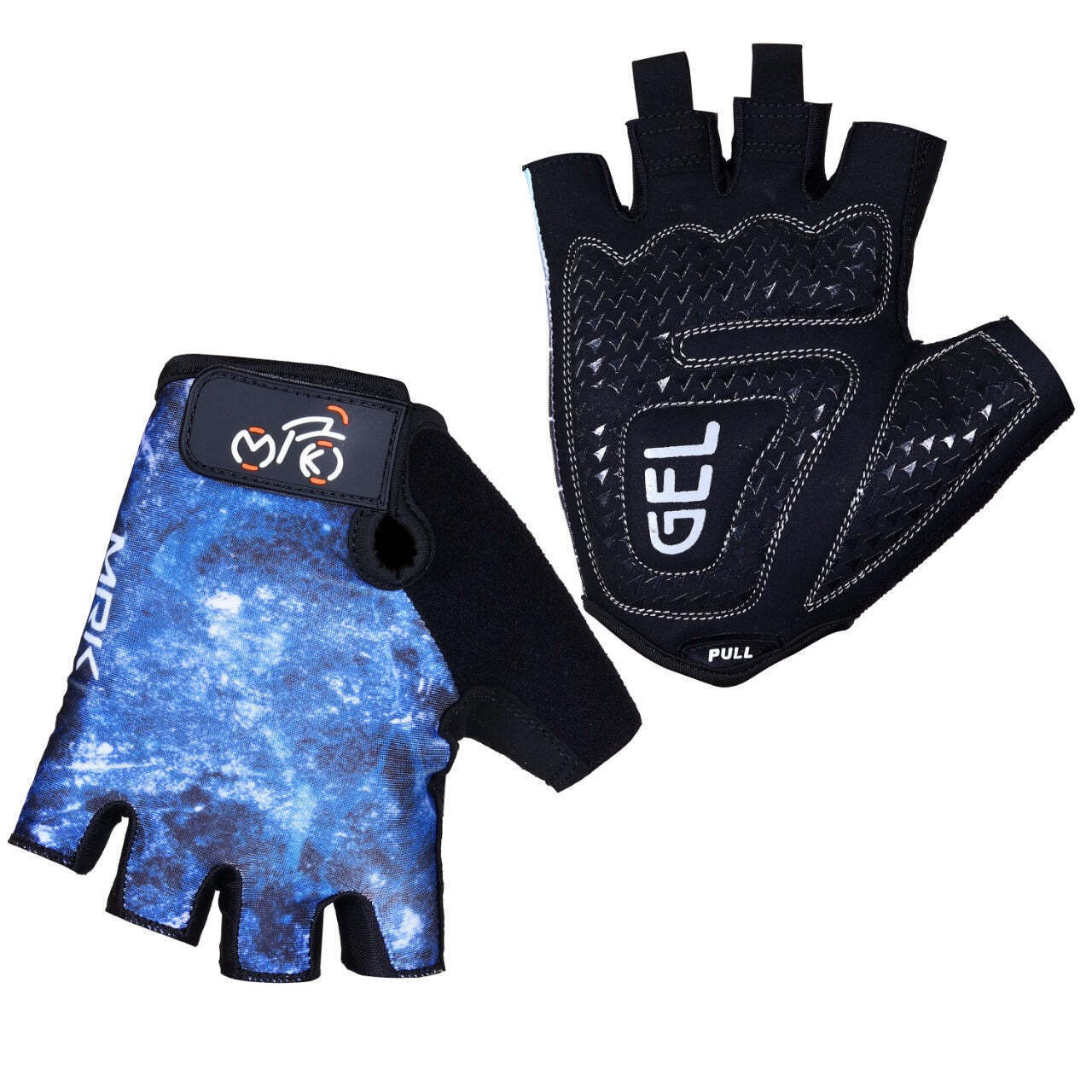 Cycling Gloves Gel Padded Half Finger Cycle Bicycle Fingerless Gloves New - Blue