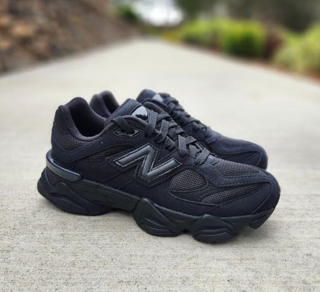 New Balance 9060 Triple Black GC9060BB GS & Women's Size New