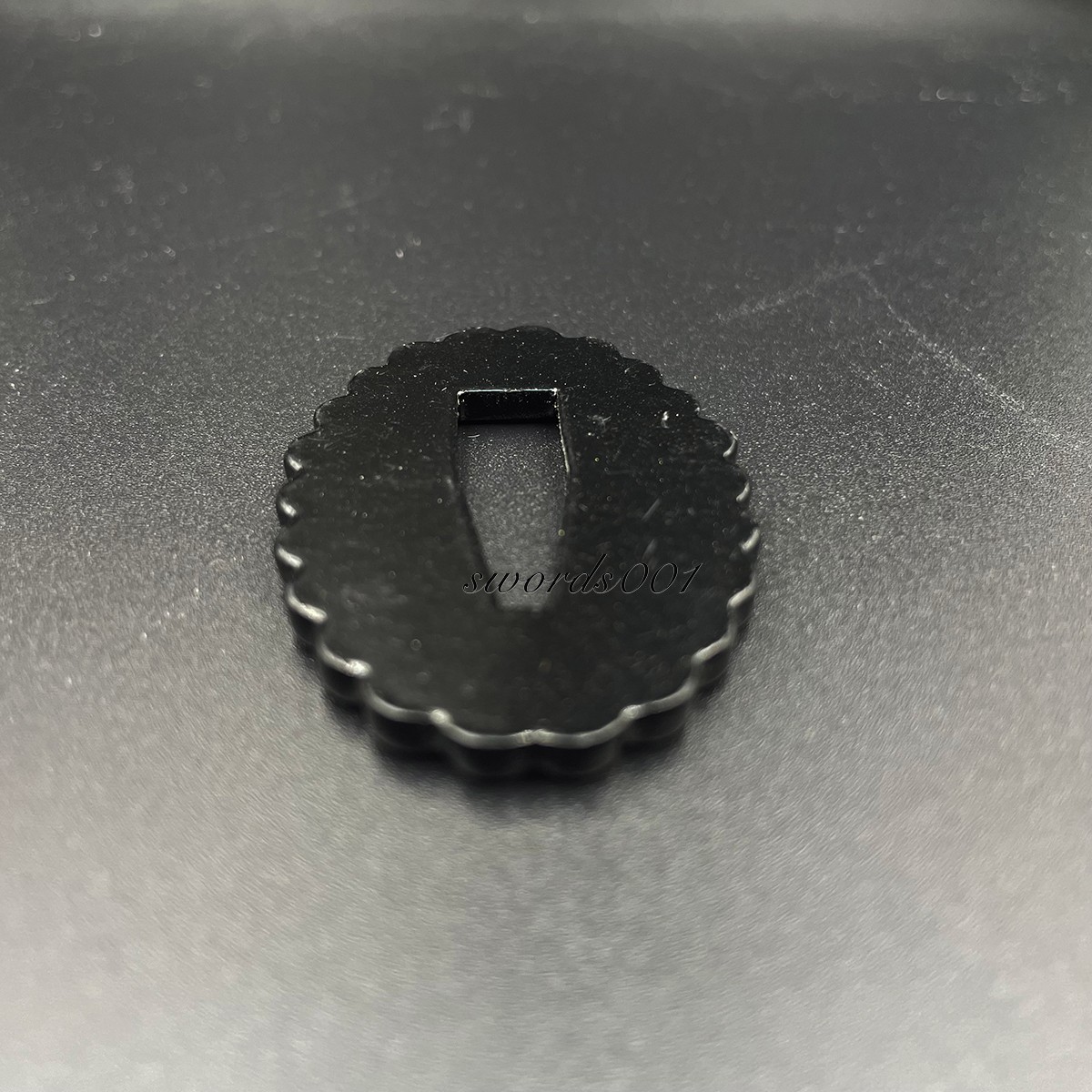 Small Black Gear Tsuba Hand Guard For Samurai Sword Katana Wakizashi Tanto