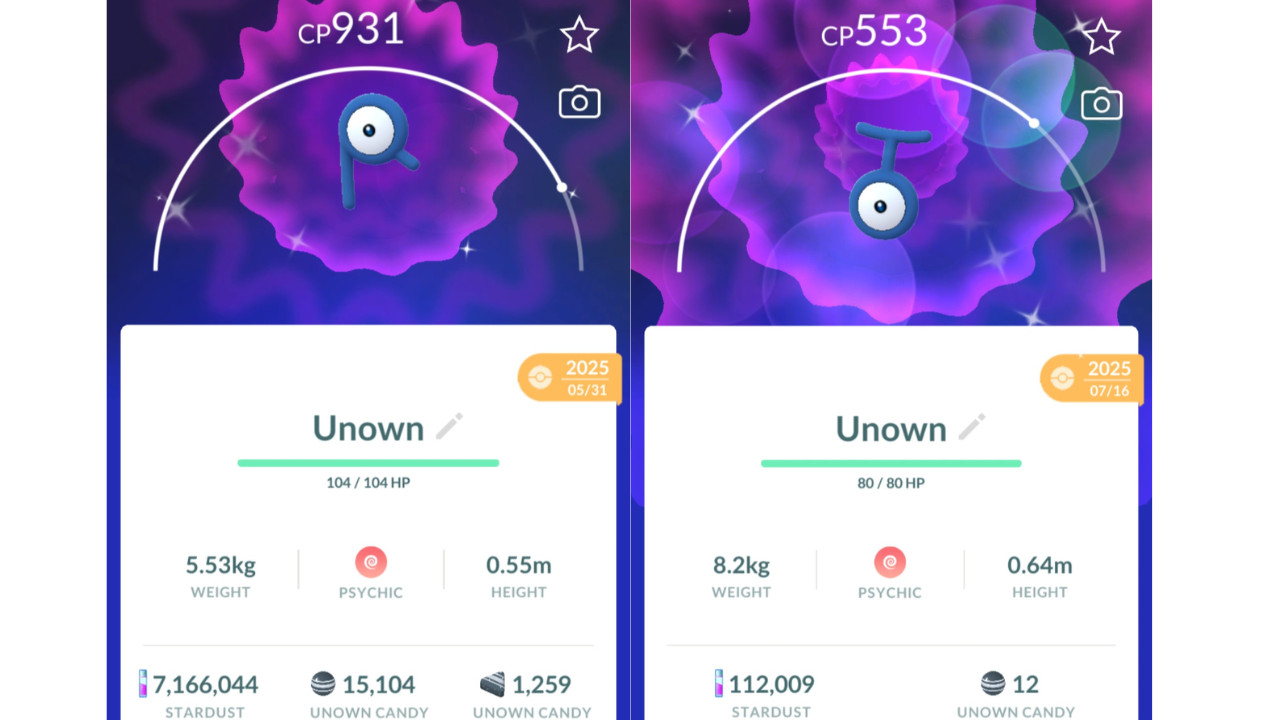 ✨Shiny Unown (Dazzling Icognito) R T Pokemon GO✨ Mini PTC 80k