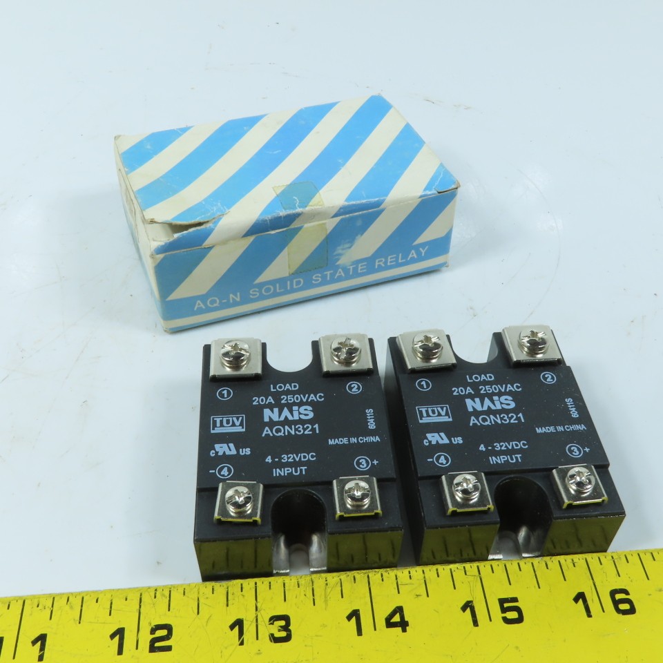 NAiS AQN321 Solid State Relay 20A 250VAC 4-32VDC Input Pair