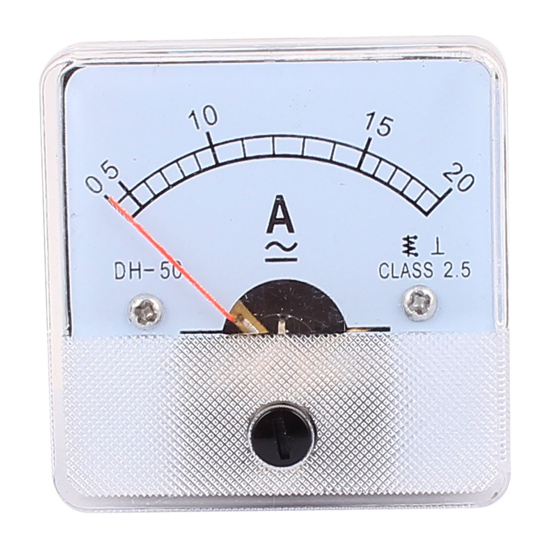 DH50 Pointer Needle AC/DC 0-20A Current Tester Panel Analog Ammeter 50mmx50mm
