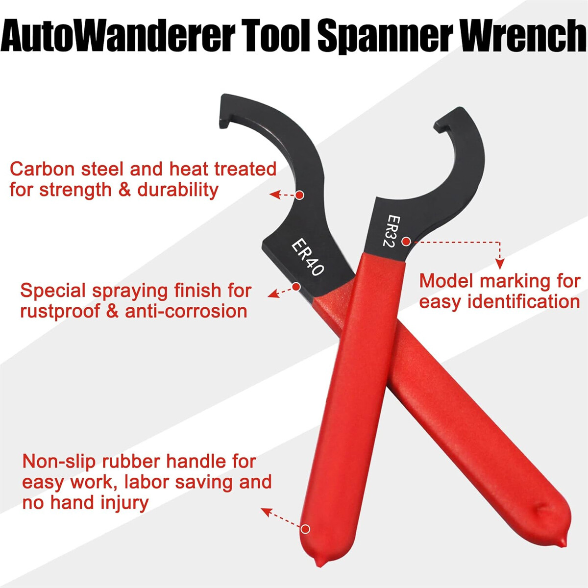 6pcs Coilover Spanner Wrench Set Coilover Wrench C-Shape Spanner Wrench Shock US