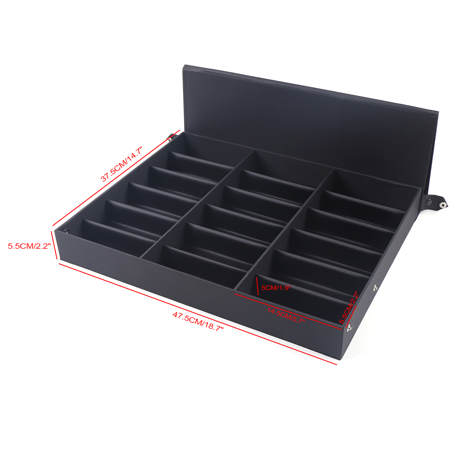 18 Slot Sunglass Eyeglass Storage Box Glasses Display Case Organizer Collector