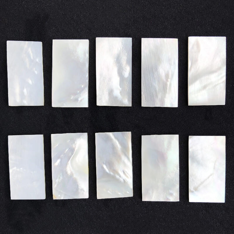 10x Mother Of Pearl Inlay 1-1/2"x3/4"x3/32" (36x19x2mm) White