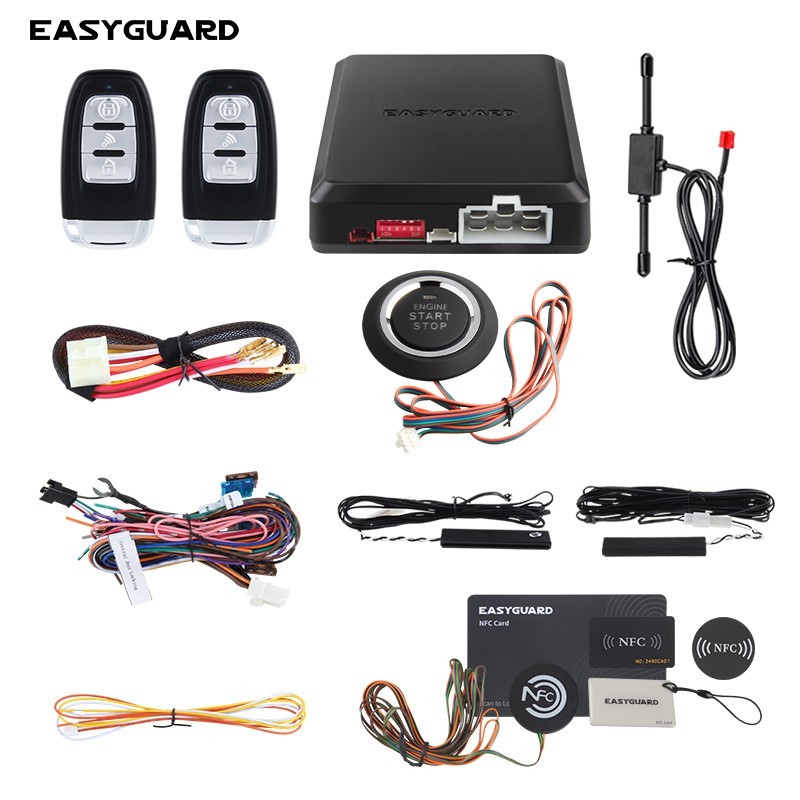 EASYGUARD EC002 PKE car Alarm Passive keyless Entry Remote starter NFC