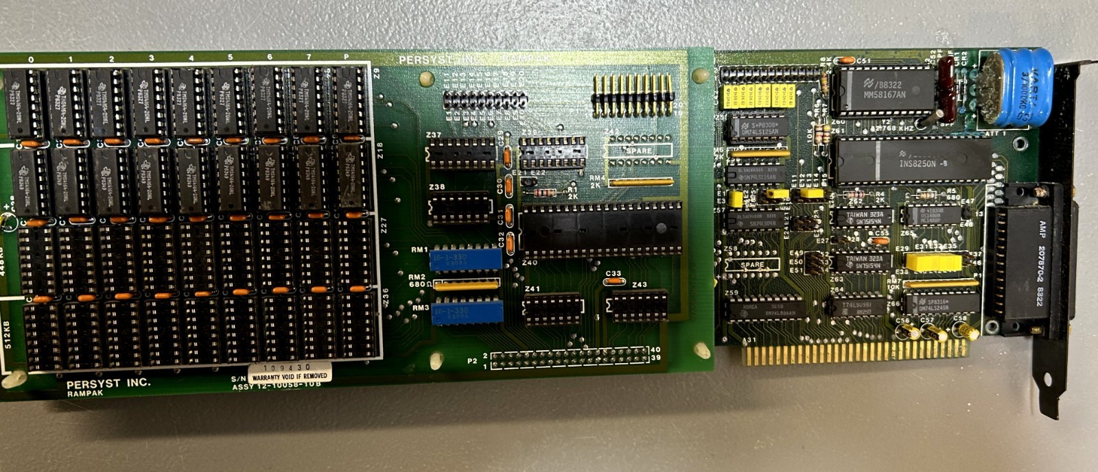 Persyst Inc RAMPAC 8 Bit Memory  Board Assembly