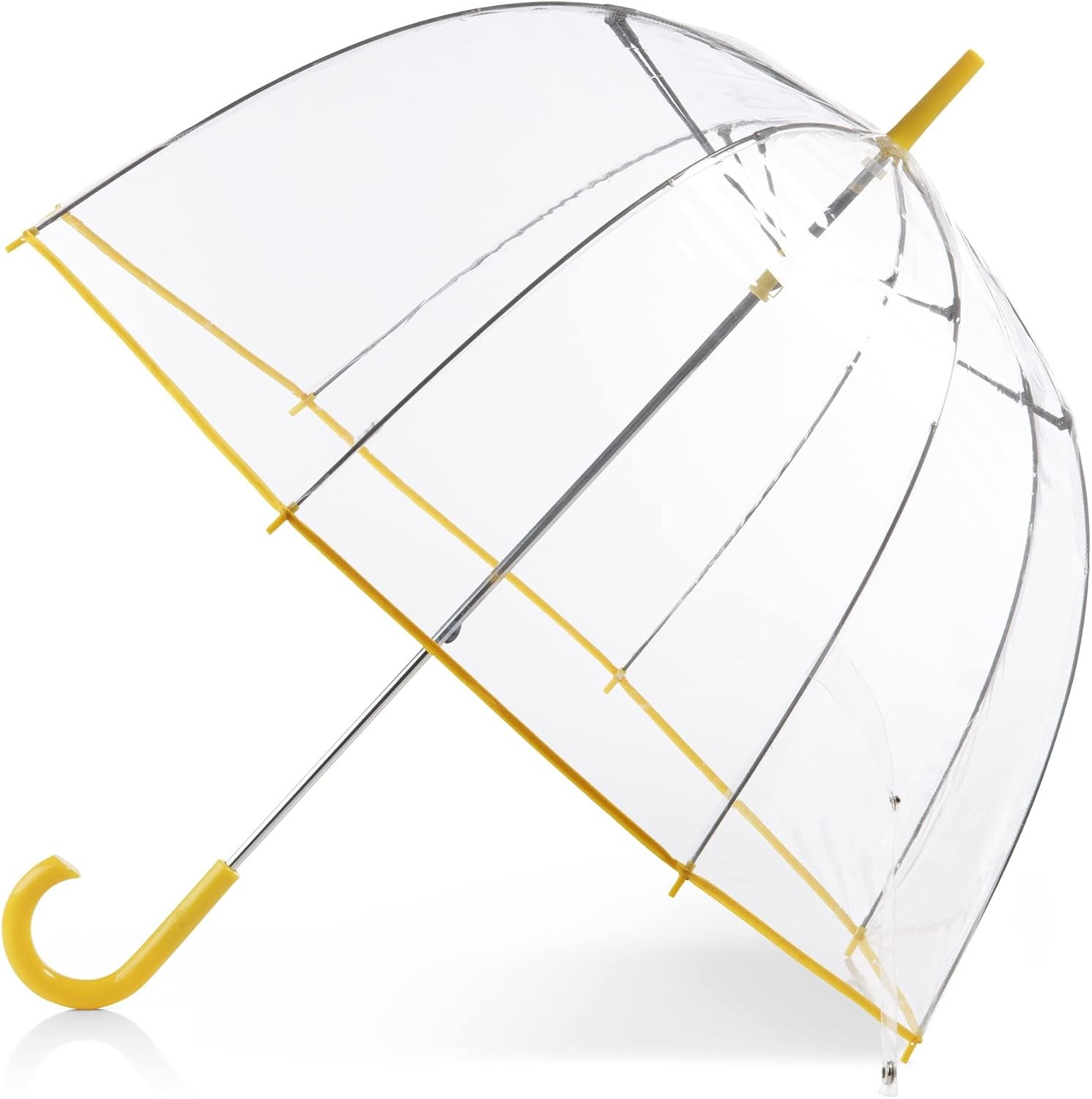 Adult Windproof Bubble Umbrella W/ J Hook Handle & Enhanced Visibility