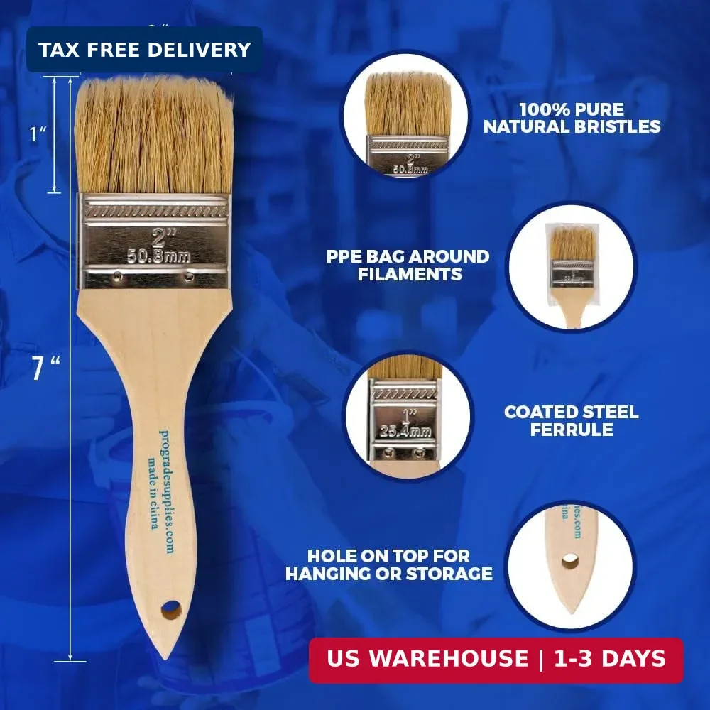 Pro Grade - Chip Paint Brushes - 96 Pack - 2 Inch - Chip Brushes - Versatile for