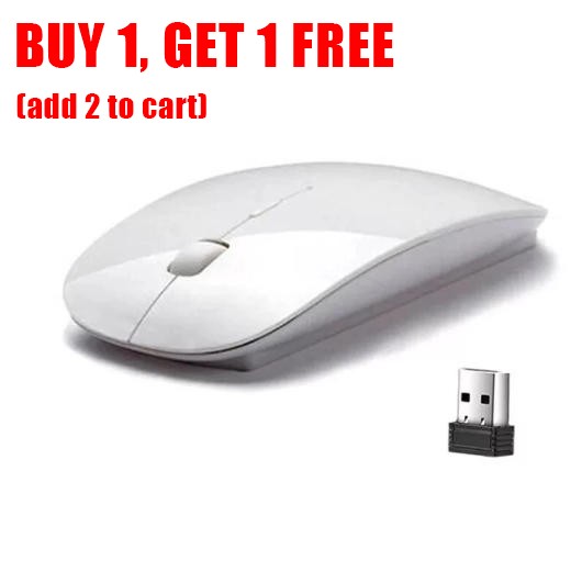 2.4GHz USB Wireless Optical Mouse Mice for Apple Mac Macbook Pro Air PC White US