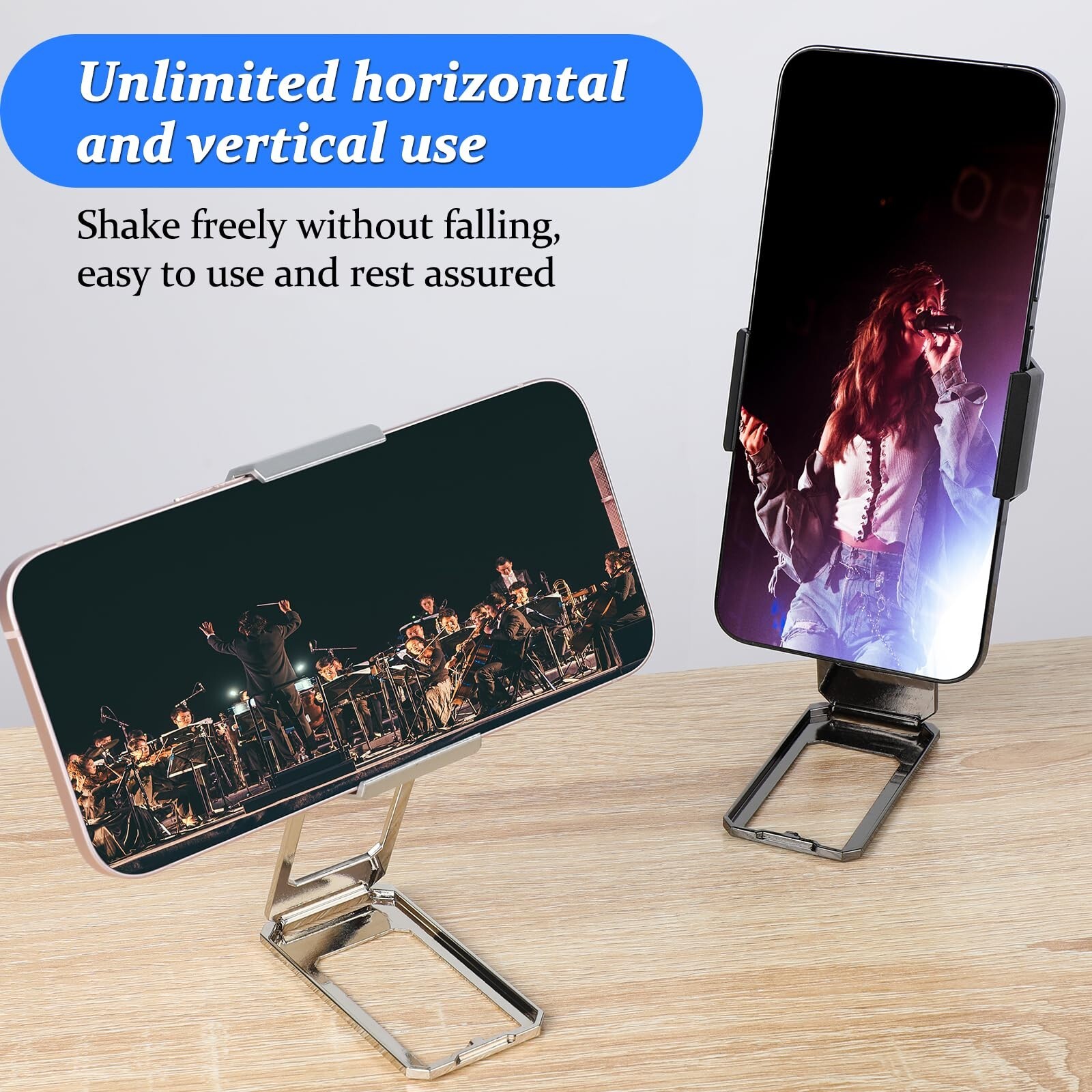 New Upgraded Back Clip Type 360 Folding Bracket Cell Phone Stand Adjustable Desk