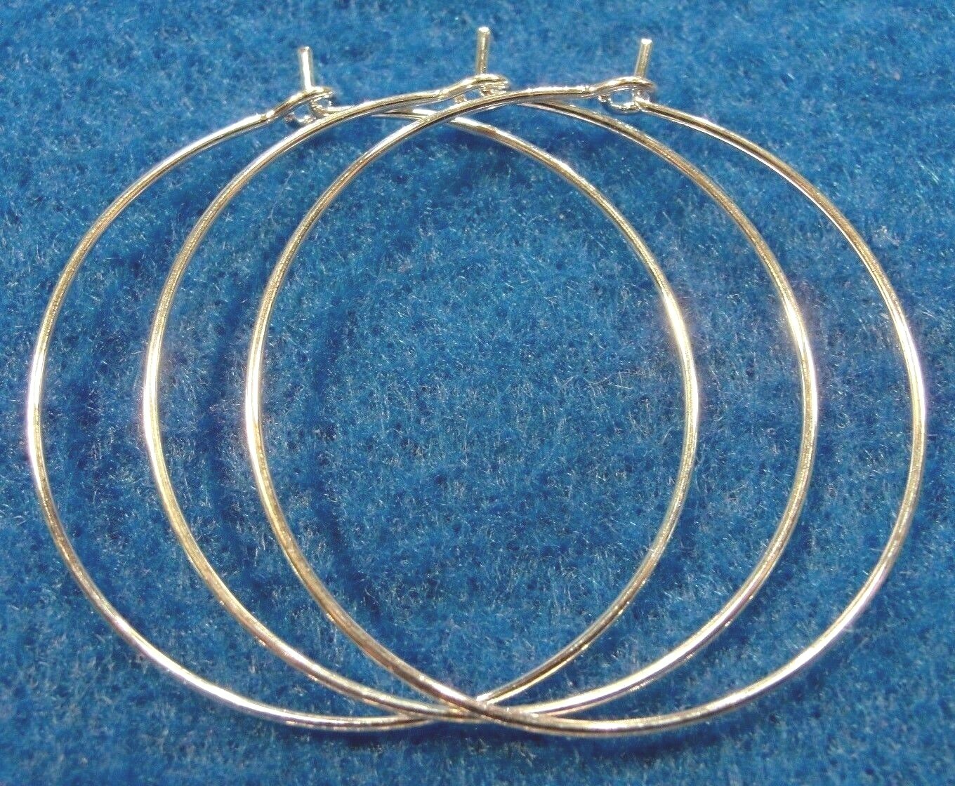 100Pcs. WHOLESALE Tibetan 30mm/1-1/4" Dark Silver Earring HOOPS Glass Ring Q0672