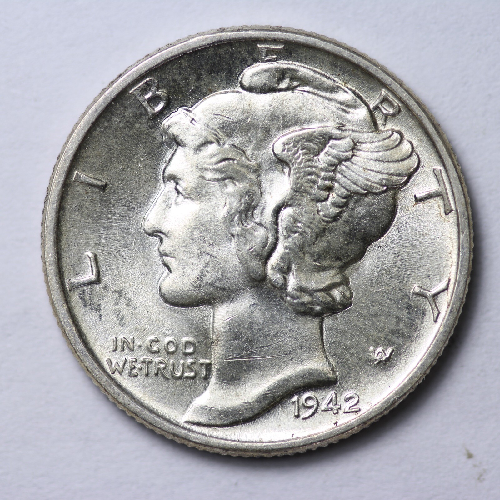 1942 Mercury Silver Dime BU GREAT SHARP COIN B013 RXM