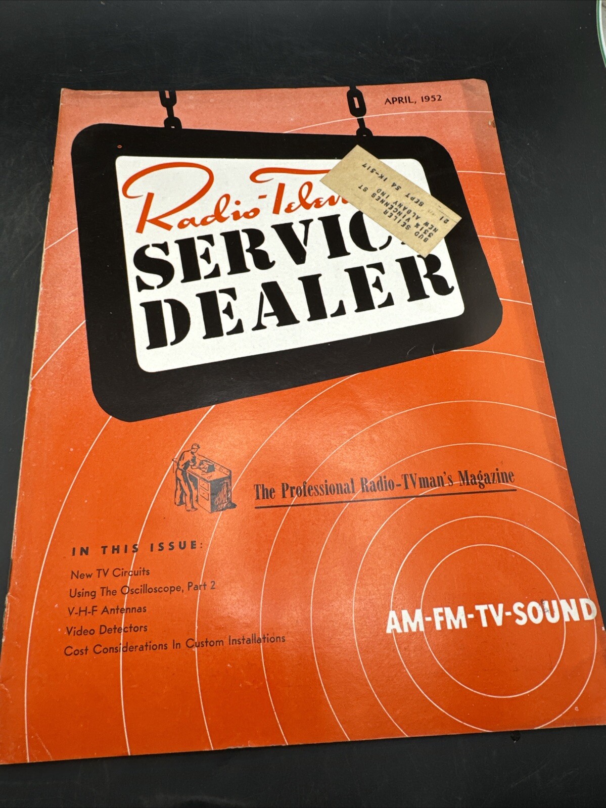 Vintage Radio-Television Service Dealer Magazine. 💥RARE💥VINTAGE💥 April 1952