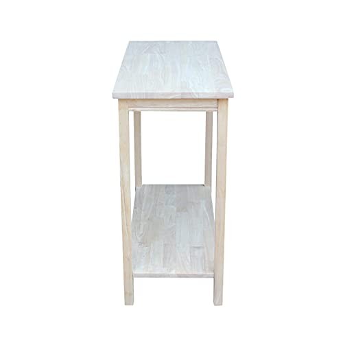 Accent Table, Unfinished L: 14 x W: 31 x H:29 Rustic