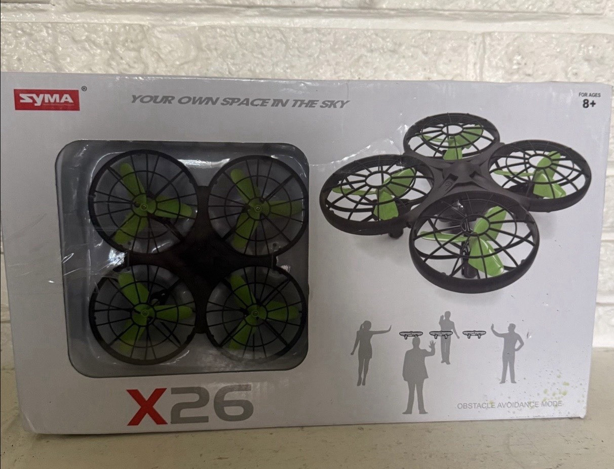 Syma X26 Obstacle Avoidance Quadcopter Drone w/ Remote Controller Black/Green