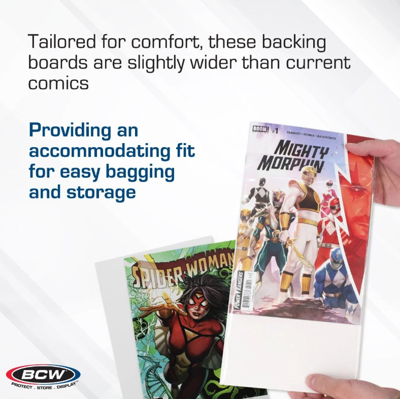 BCW (New) 50 Pack - Current/Modern Size Comic Book Board & THICK Bag Set