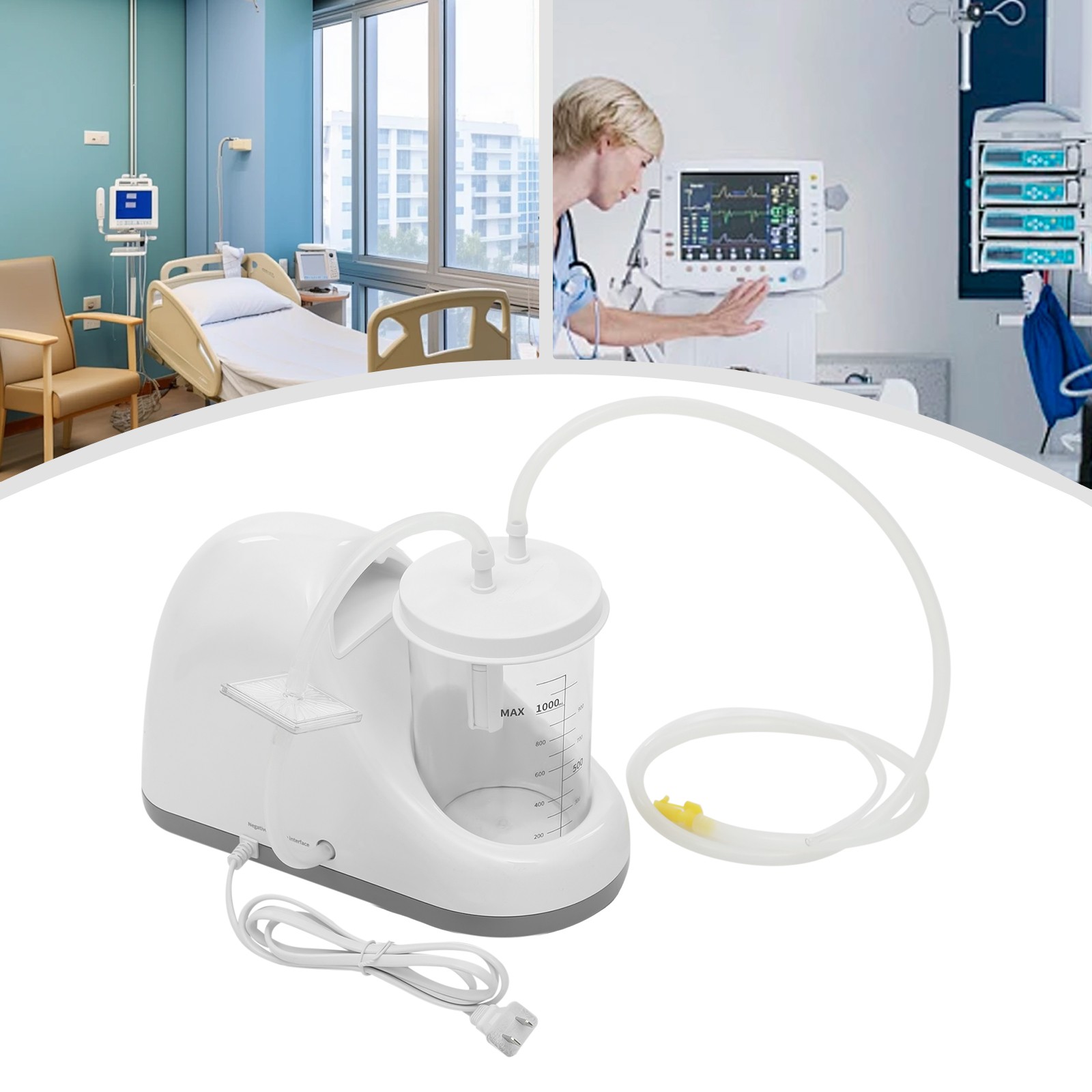 Portable Dental Phlegm Suction Unit Emergency Medical Vacuum Aspirator Machine
