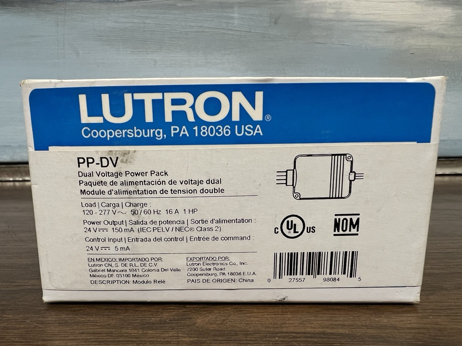 (1) Lutron PP-DV Power Packs - Black -New