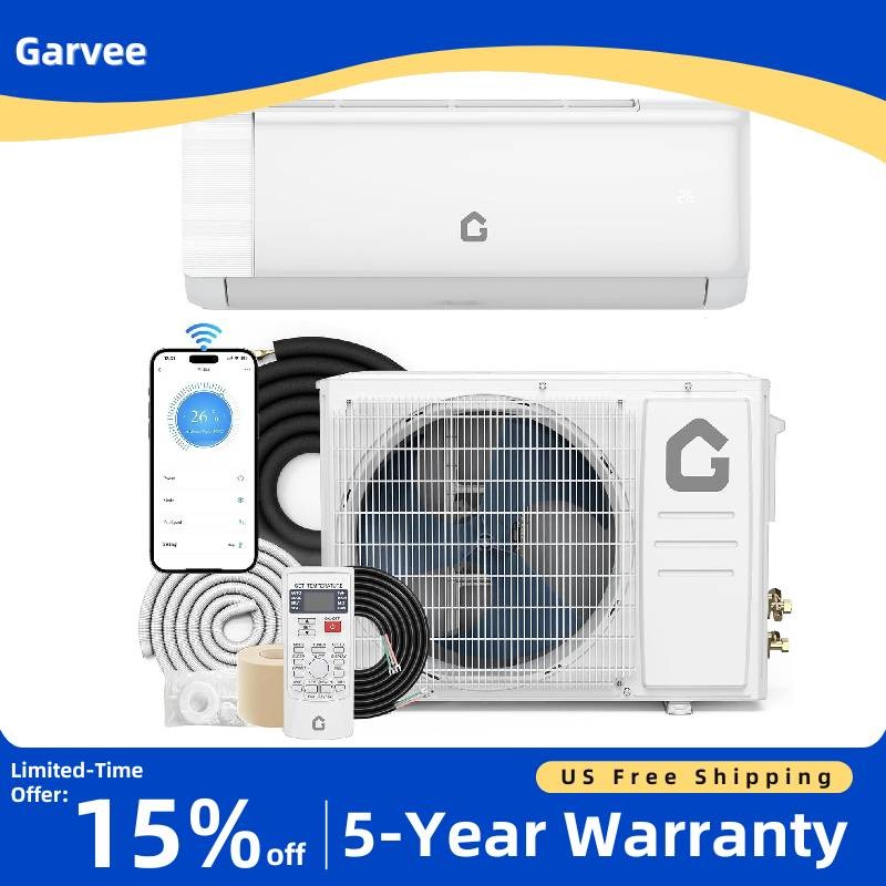 19 SEER2 18000 BTU Air Conditioner, 1250 Sq Ft, Ductless, Heat Pump