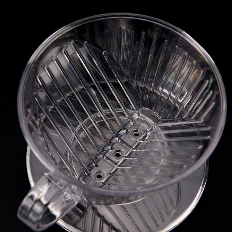 Clear Coffee Filter Brewer Holder Plastic Cup Cone Drip Dripper Maker Reusabl WH