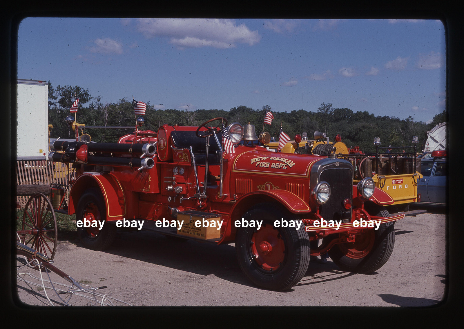 New Canaan CT 1922 Seagrave pumper Fire Apparatus Slide