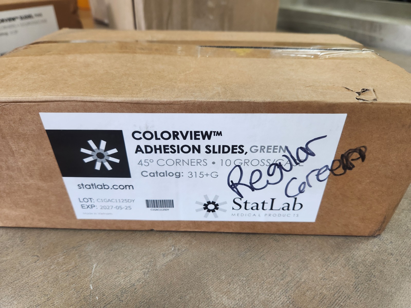 StatLab ColorView Green 45 Degree Corners 1 Case 10 Gross 1,440 Total Slides New