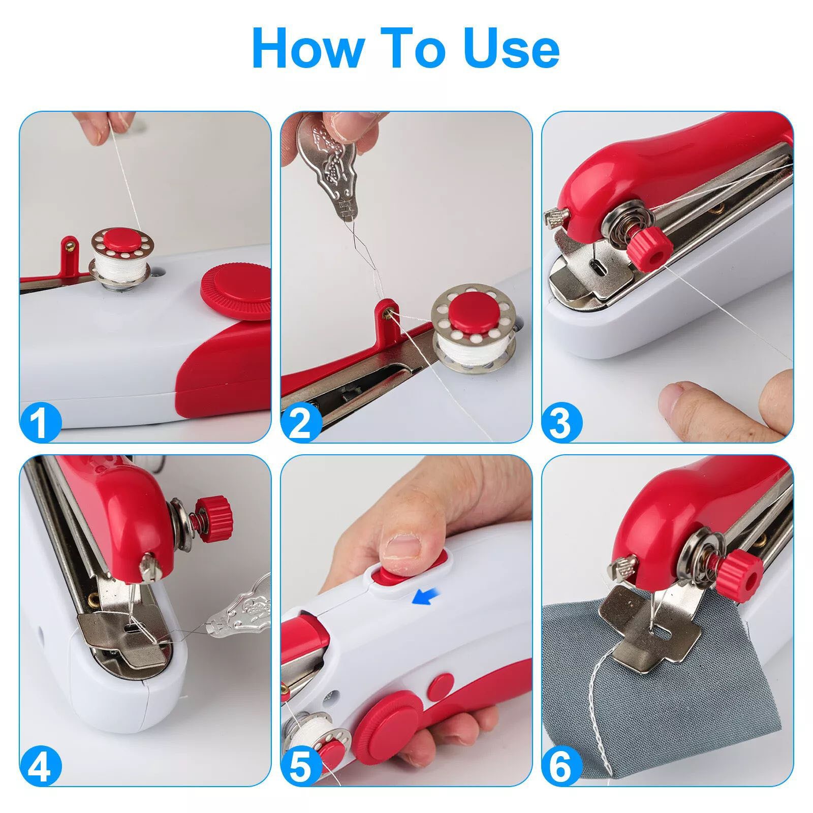 Lightweight Portable Mini Compact Handheld Sewing Machine Accessories Kit