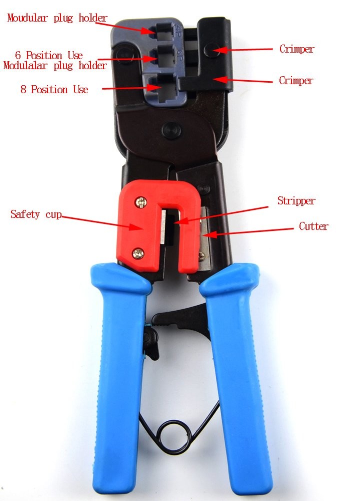 Professional Multi-function Wire Crimper telephone tool crimps cable wire str...