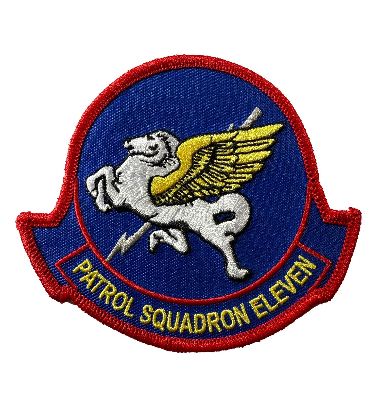 VP-11 Proud Pegasus Squadron Patch – Plastic Backing, 4 Inch, Embroidered