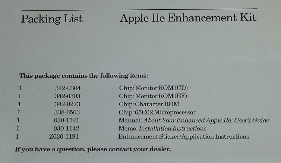 Apple IIe Enhancement Kit Apple  e A2M2052 3 x ROMs/EPROMs (UK, US, IT, FR, DE)