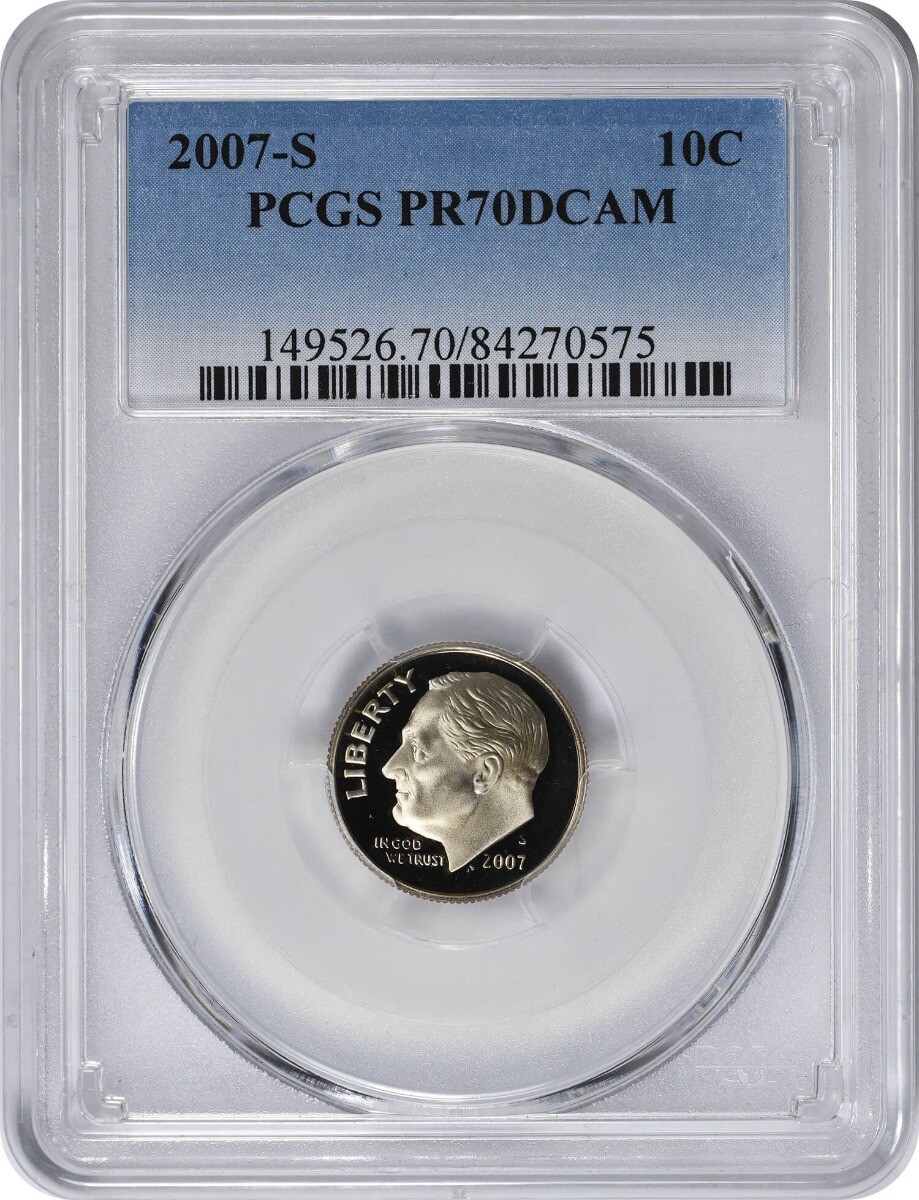 2007-S Roosevelt Dime PR70DCAM Clad PCGS