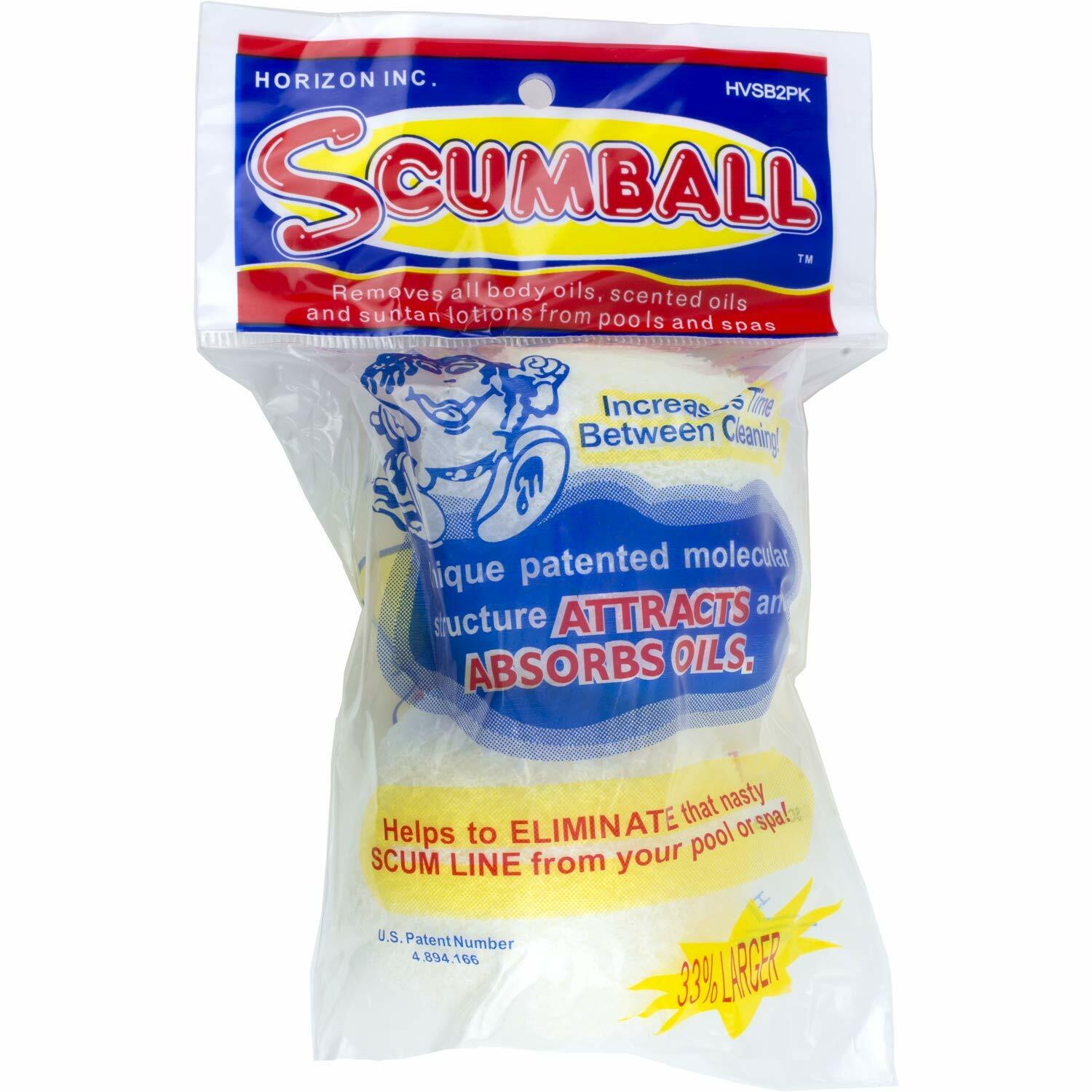 Hot Tub Scumball 2 Pack Pair Spa Attracts Absorbs and Removes Oils