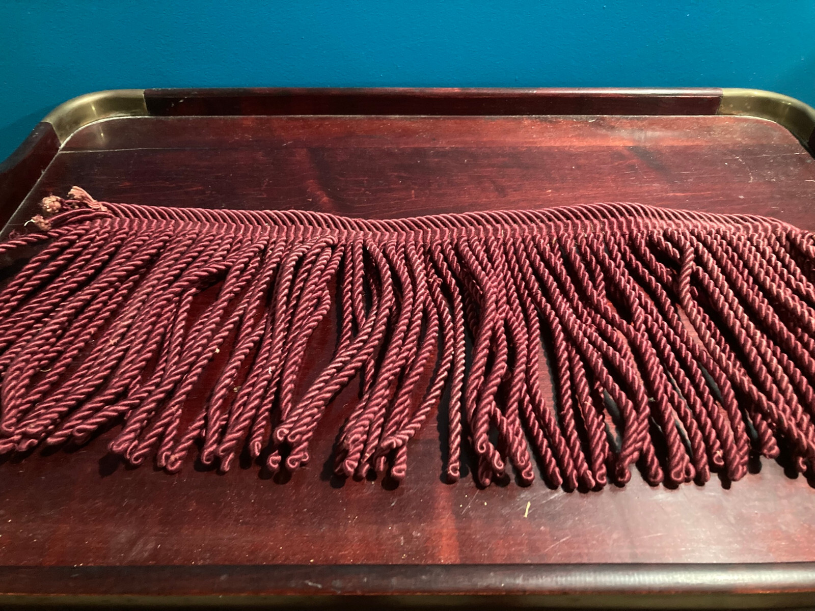 Vintage Small Fringe Wool Napoleon  French trim Passementerie 18''