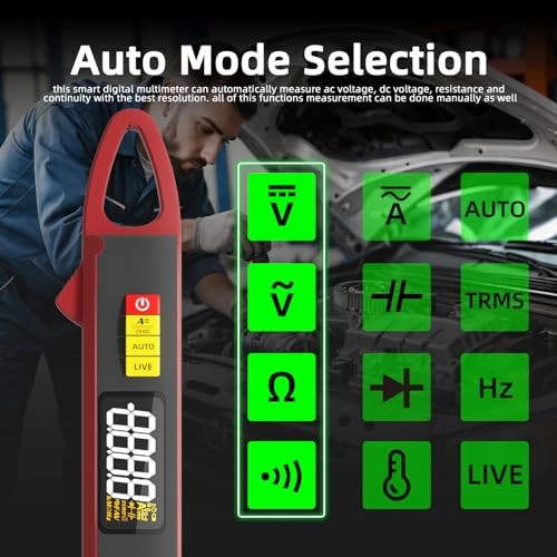BSIDE Low Current Clamp Meter, DC/AC Amp with Smart Mode, True RMS 6000 Counts