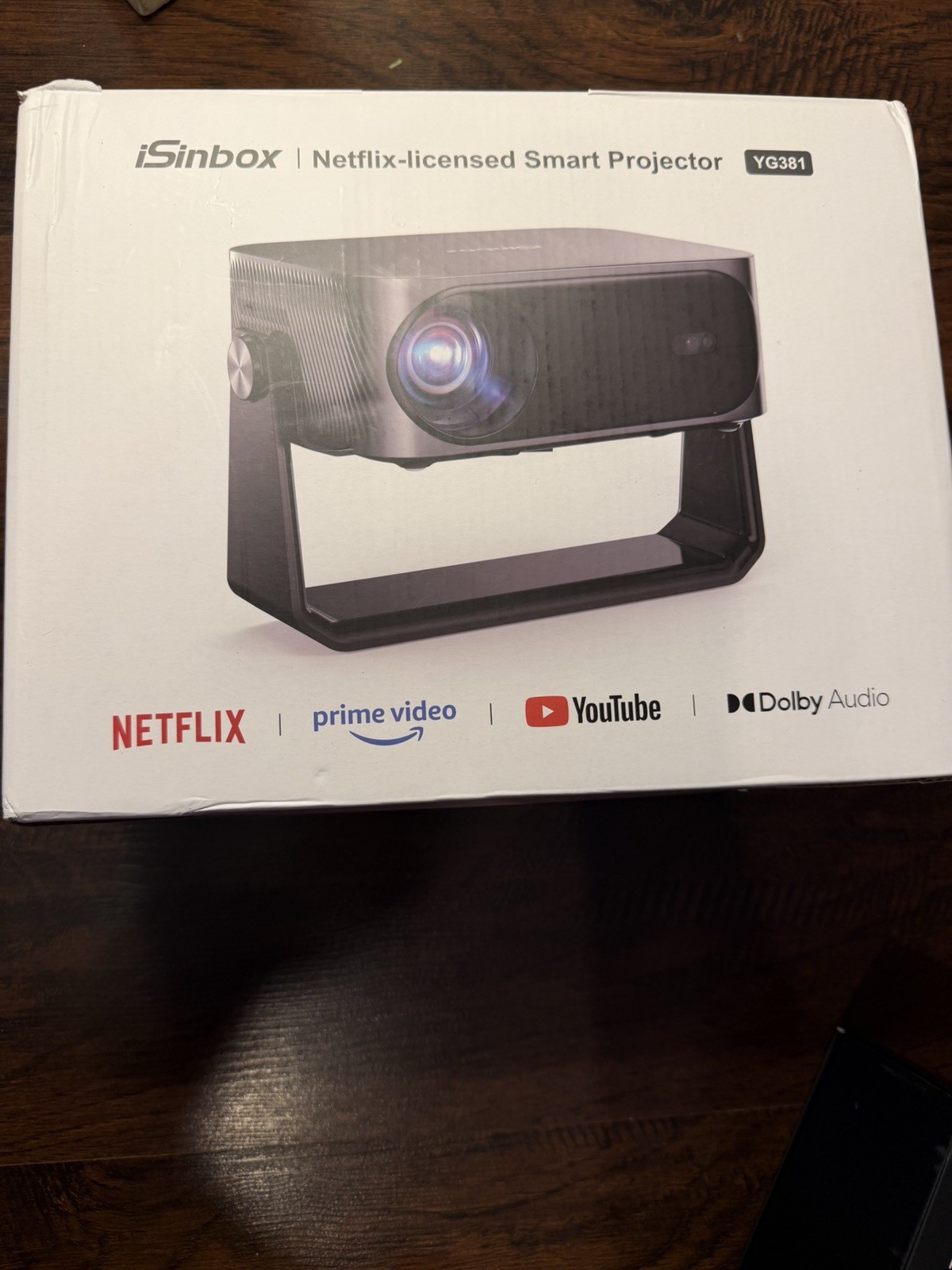 iSinbox LED Source Netflix Licensed Smart Projector Model YG381 - Gray